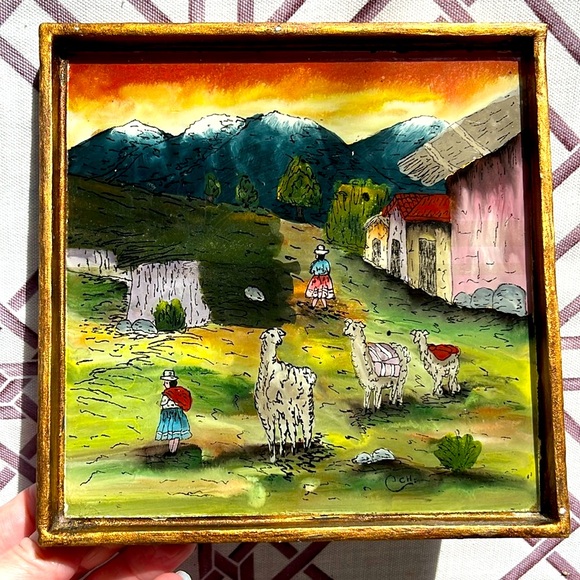 Handmade Other - Authentic Peruvian Painting circa 90s Sunset